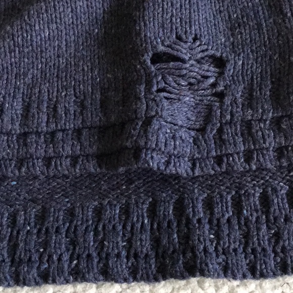 Wildfox After Party wool blend distressed sweater S - Picture 10 of 16